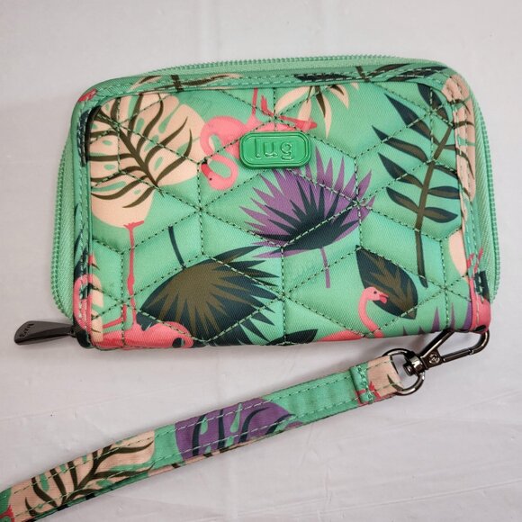 lug Handbags - Lug Rodeo Wallet Mint Green with Flamingos